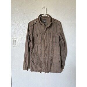 Heritage 1981 Men’s Brown And Blue Plaid Cargo Jacket Size Small